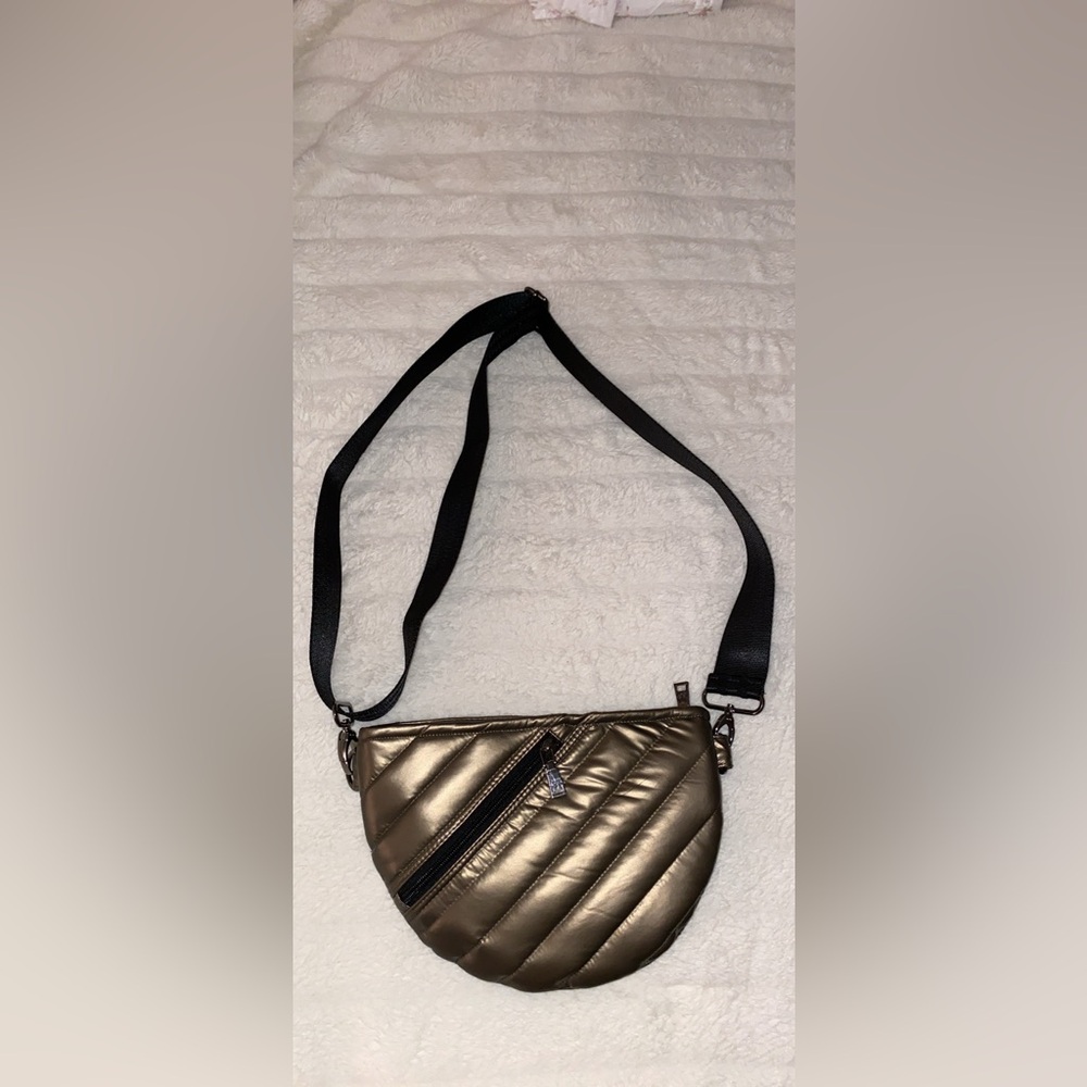 NWOT THINK ROYLAN Quilted FREEBIRD Convertible Crossbody Rare Bronze gorgeous!